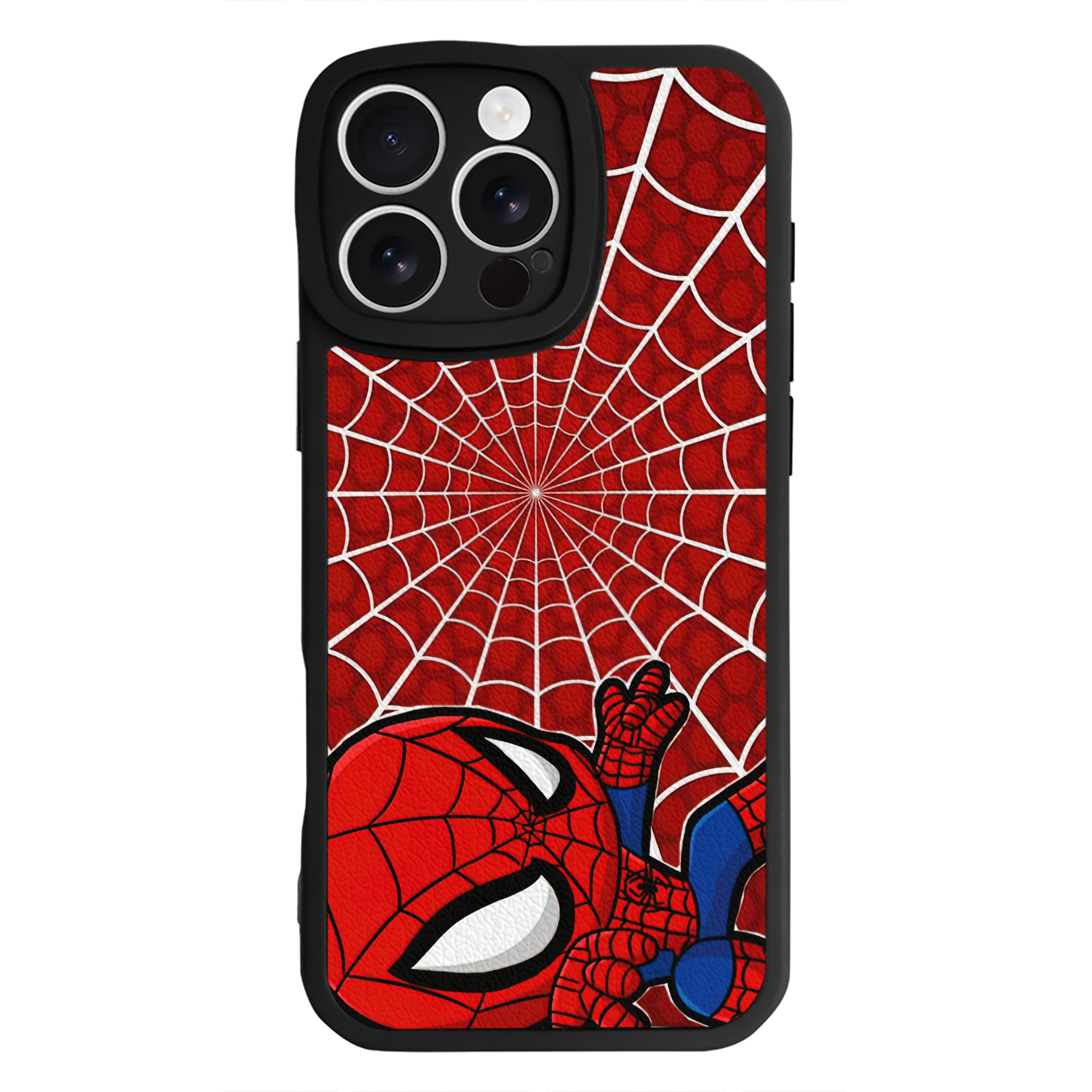 （画像用） Spider Man スパイダーマン 【iPhone 16シリーズ対応】シリコンスマホケース（レザー調） 材質：シリコン